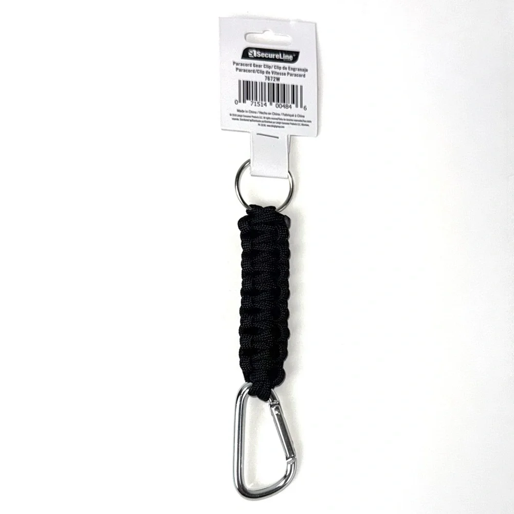 Black and Silver Key Holder with Durable Paracord